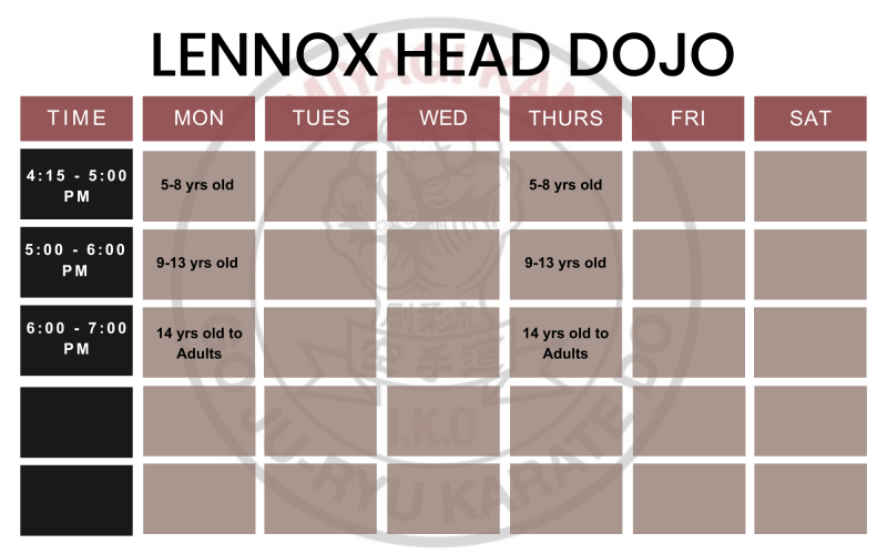 LENNOX HEAD DOJO